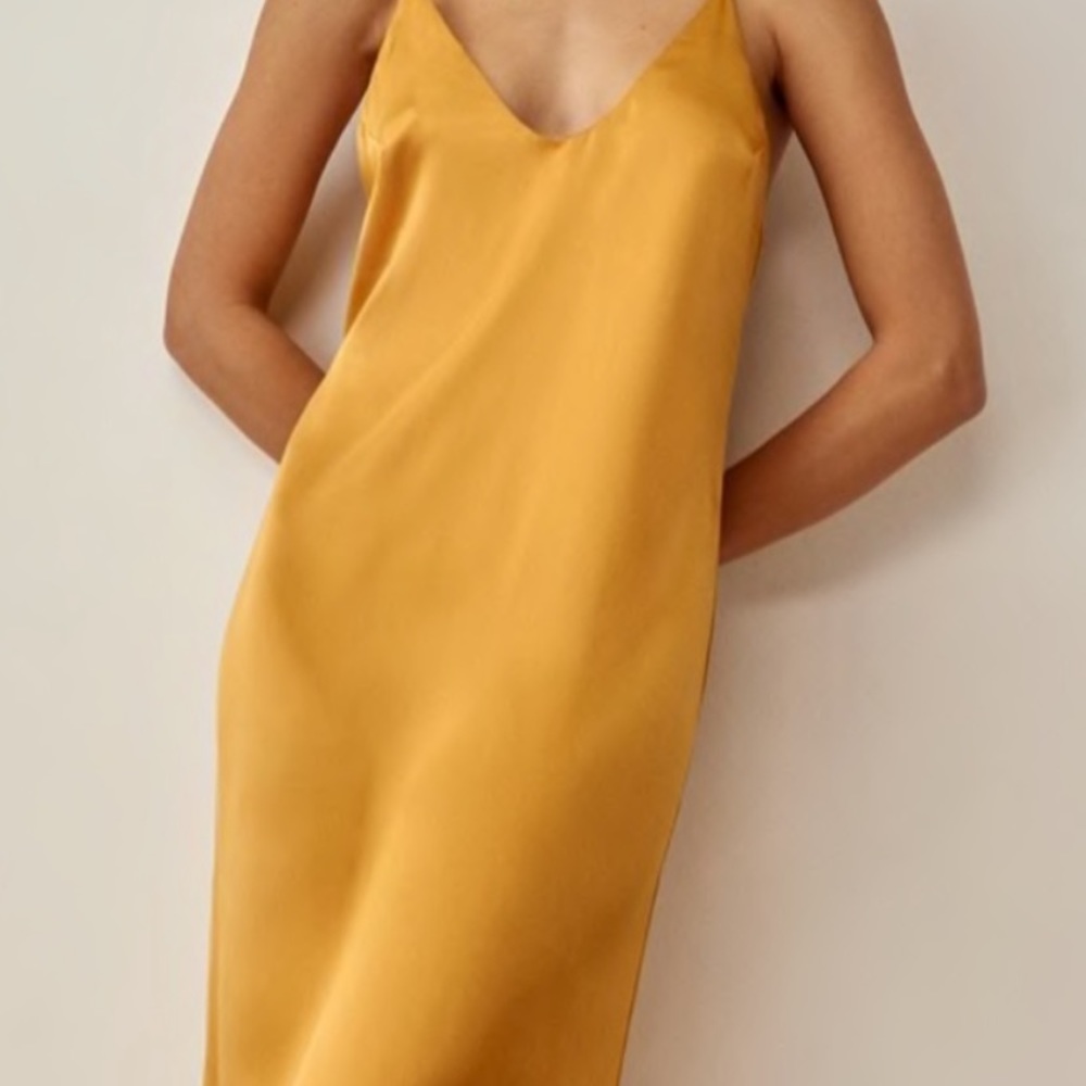 Reformation Sofia Slip Dress in color Ochre Size 2
